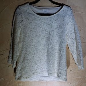 Chico's Lace Top Blouse Medium